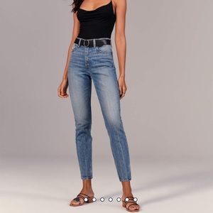 Abercrombie high rise mom jean.